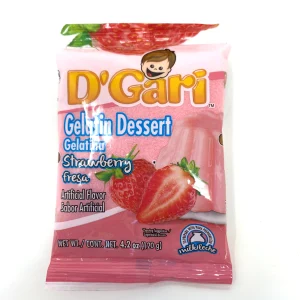 Strawberry jelly with milk